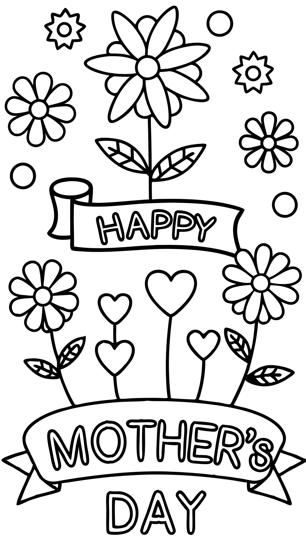 happy mothers day coloring pages free